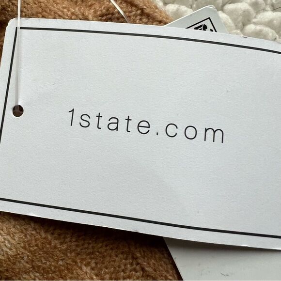 1. State Evermore Wild Oak Cable Knit Crewneck Oversized Pullover Sweater SZ L - Picture 10 of 14